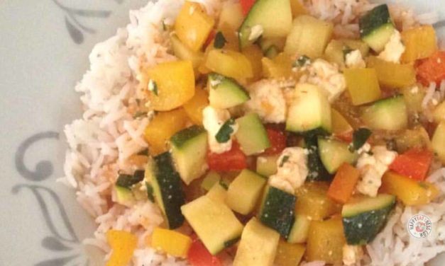 Rezept Reispfanne mit Gemüse und Feta